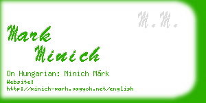mark minich business card